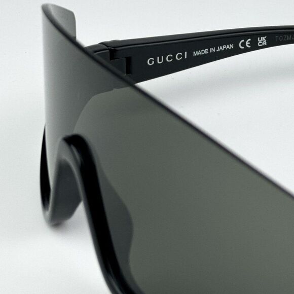 NEW Gucci GG1650S 001 Black Grey Unisex Shield Mask Sunglasses GG 1650S main image 4
